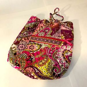 Vera Bradley Mini Bucket Bag Backpack gathered top